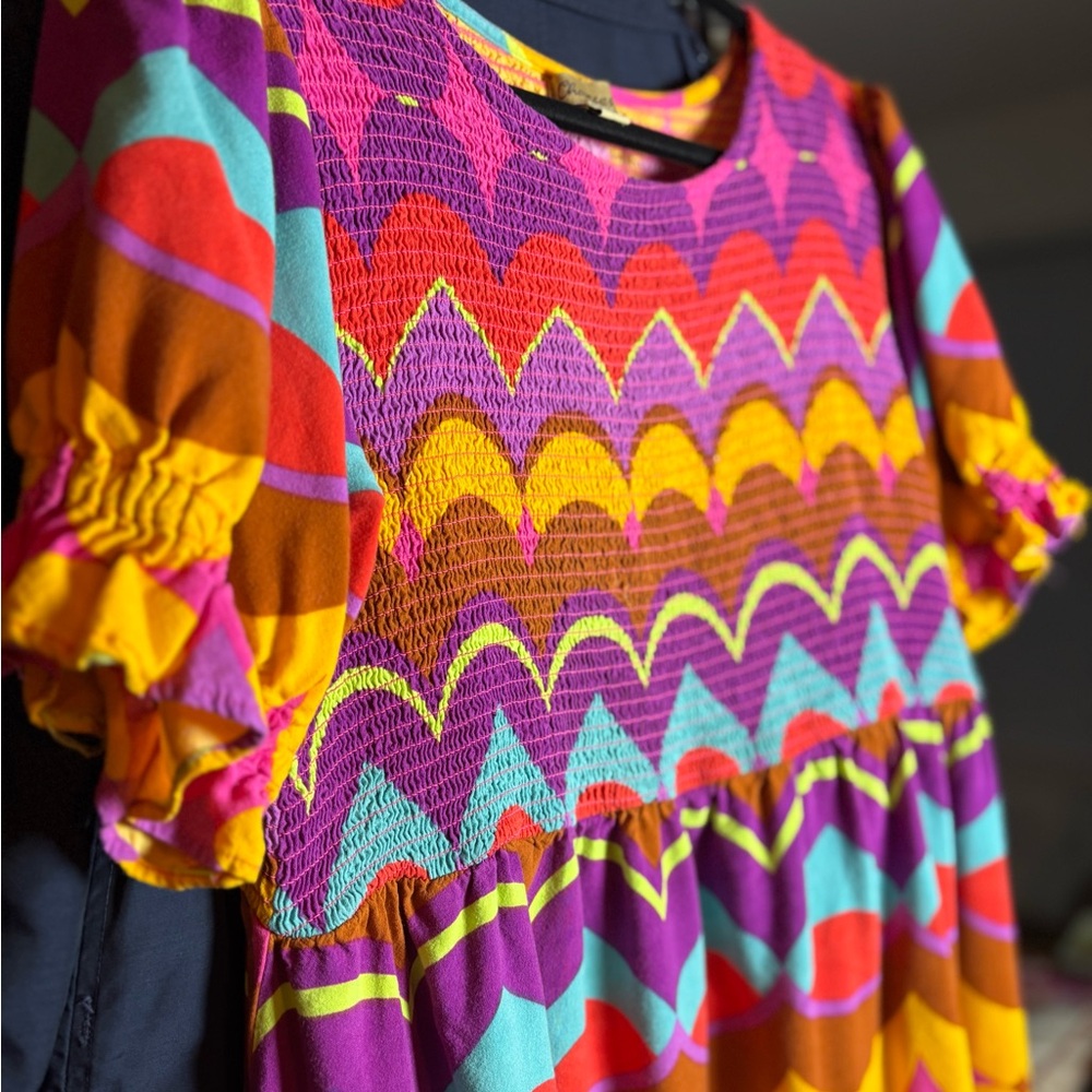 Source Unknown Multicolor Mini Dress - Picture 2 of 5